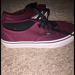 Vans! Burgundy beautiful good as new barely used