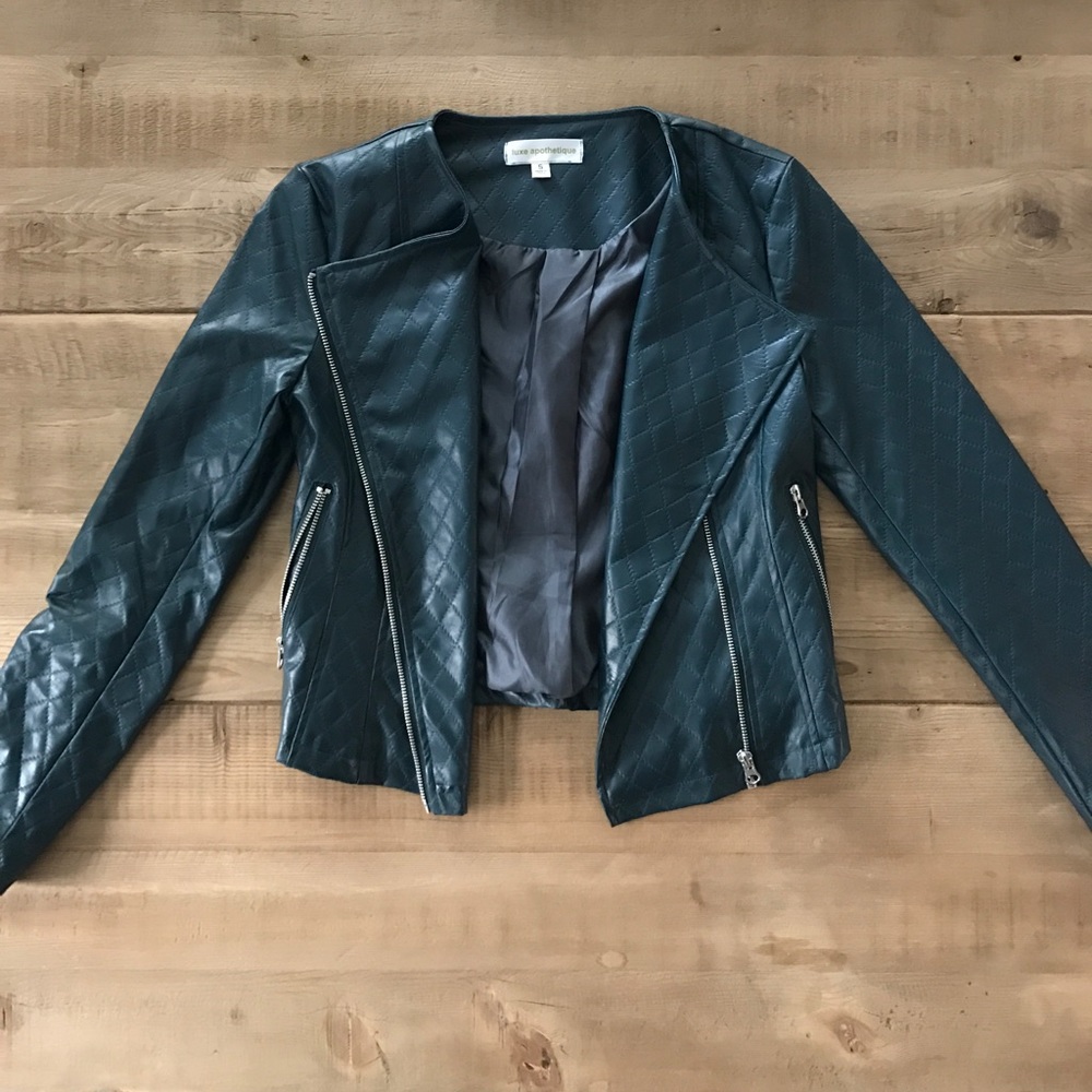 Luxe Apothique Teal "Leather" Jacket