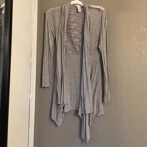 Lace back cardigan