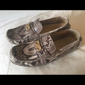 Cole Haan Shelby Snake Print Leather Loafers