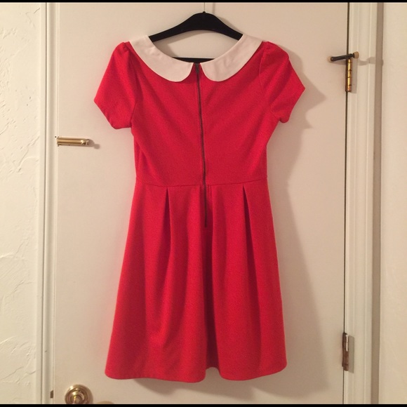 SUNNY GIRL Cherry Red Collared Dress for ModCloth - Picture 3 of 4