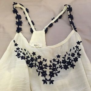 Cream crochet top from a botique