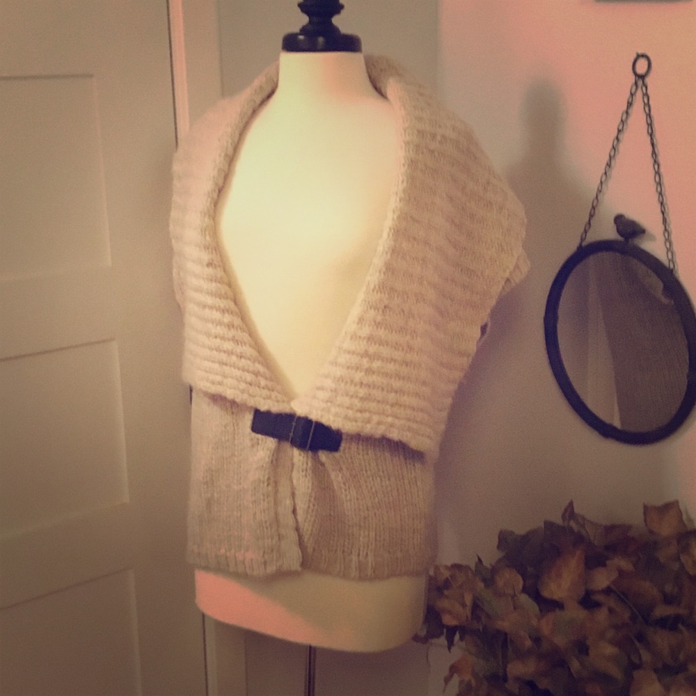 Shawl collared sweater