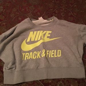 Nike cropped track and field crew top