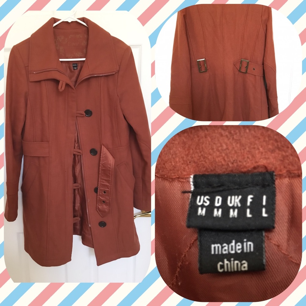 Burnt orange winter coat