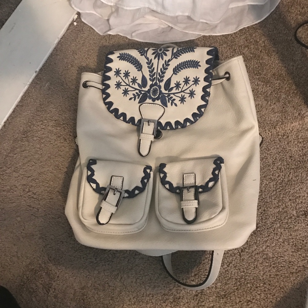 Satinato embroidered backpack