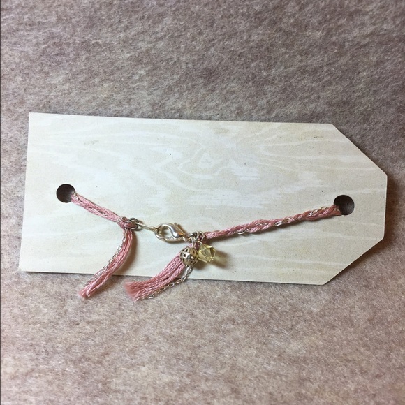 Pink Braided Chain Friendship Bracelet - Picture 1 of 5