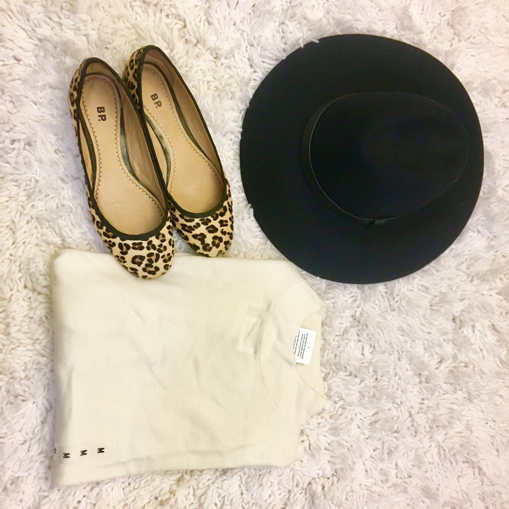 NORSSTROM BP Cheetah Calf Hair Flats