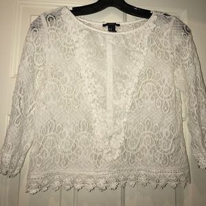FOREVER 21 sheer lace top