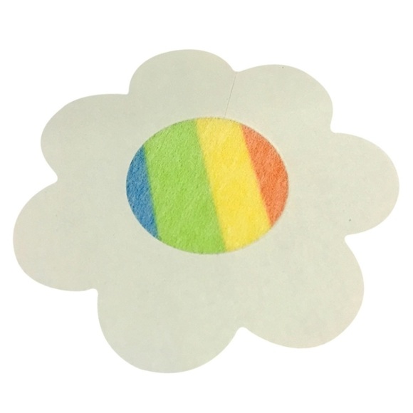 Rainbow Heart + Stars Nipple Sticker Covers Petals - Picture 4 of 4