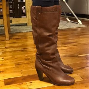Brown stacked heel dolce vita boots