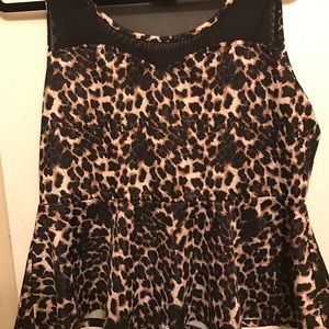 Leopard patterned tank top