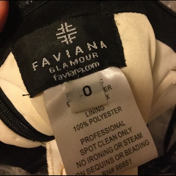 Faviana Black Sequin Prom Dress - Picture 3 of 3