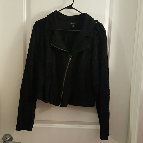 torrid Jackets & Blazers - Black lace moto jacket