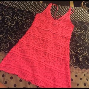 See-through neon pink sleepwear