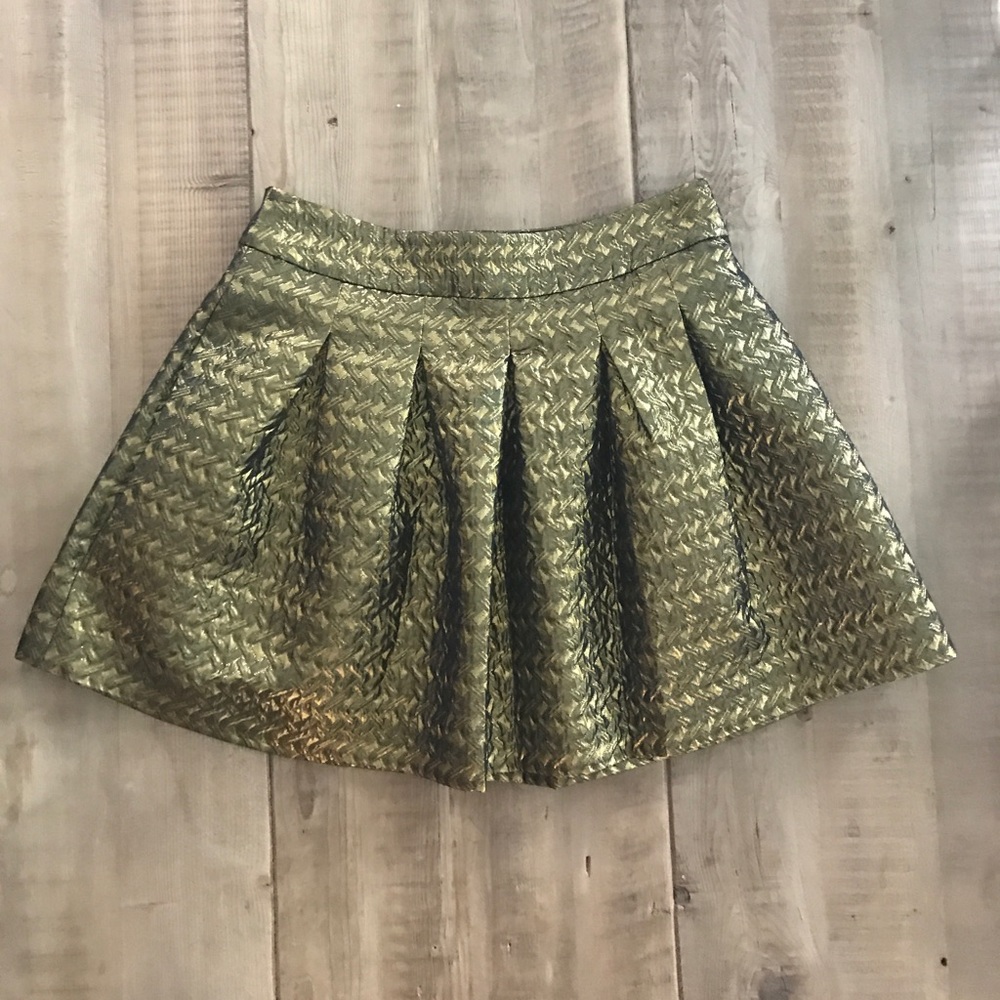 Banana Republic Gold Shimmer mini skirt