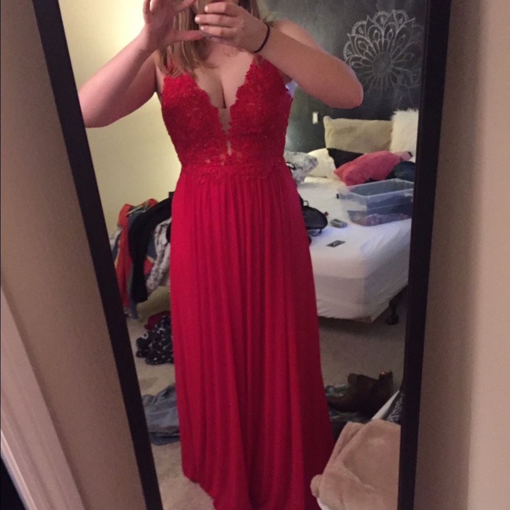 Sherri Hill 50255 Red Prom Dress