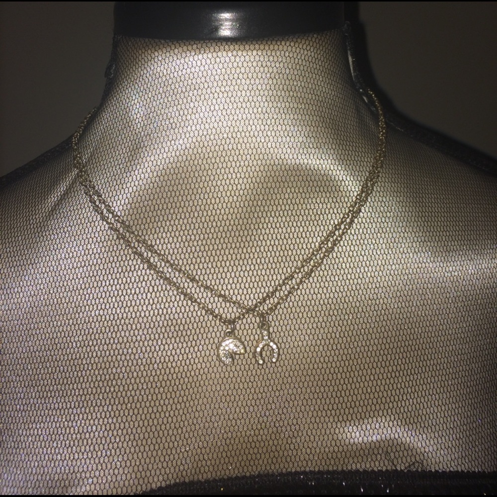 Silver "lucky" necklace.
