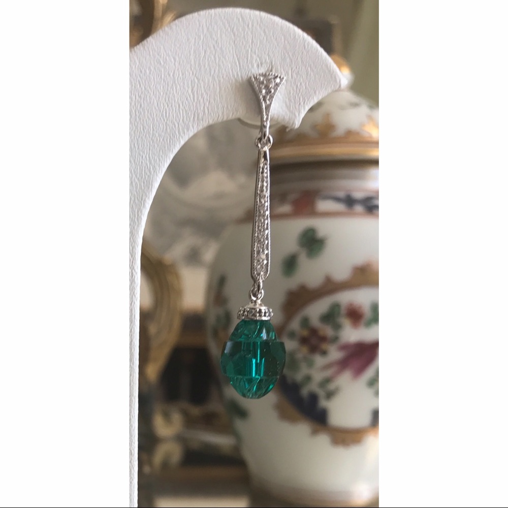 💎Emerald Swarovski Crystal Earrings💎