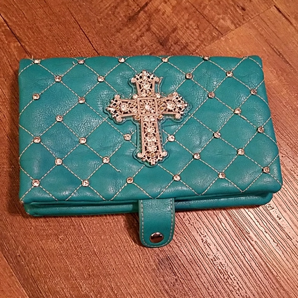 Rustic coutures turquoise wallet/clutch purse