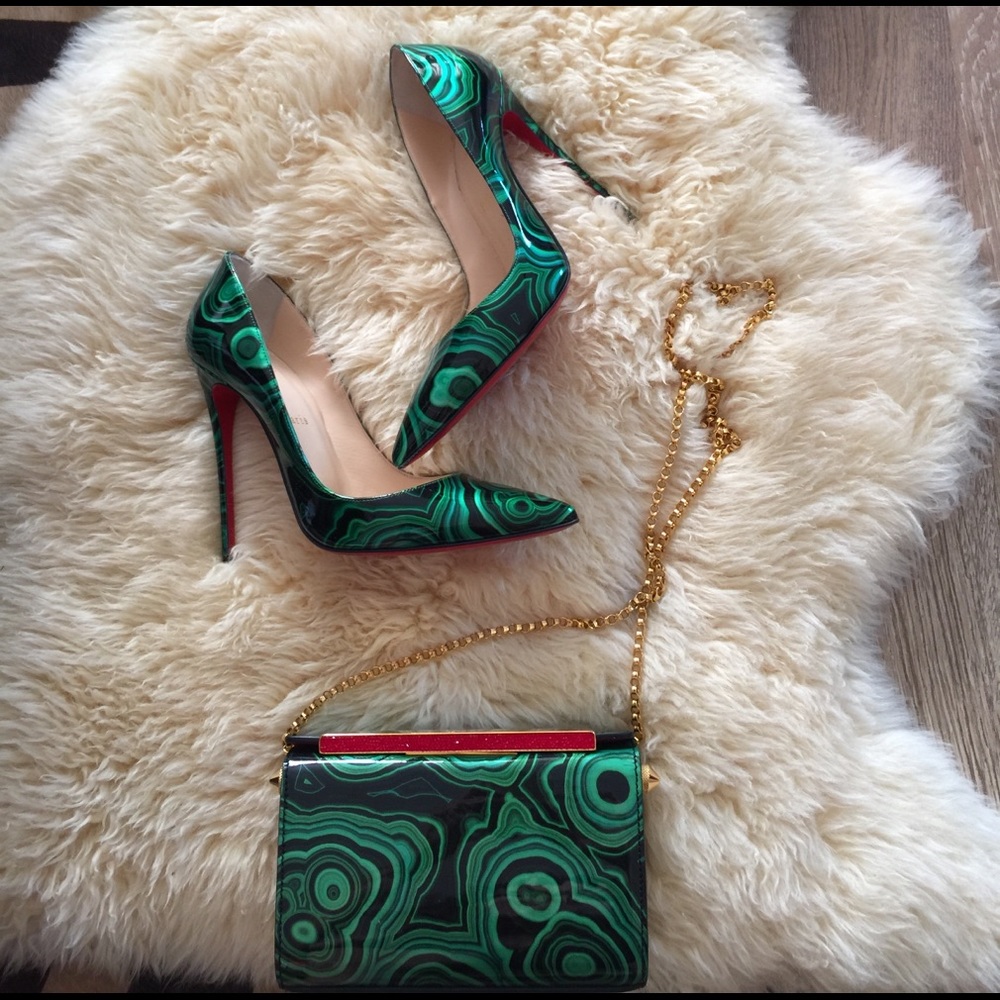 SOLD ****Christian Louboutin So Kate Malachite - Picture 1 of 8