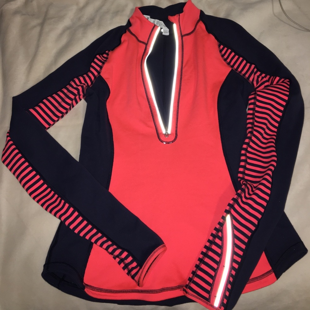 Navy and Orange Lululemon Quarter Zip