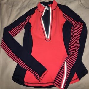 Navy and Orange Lululemon Quarter Zip
