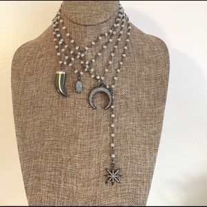 All of the beaded gunmetal chokers for sale!!