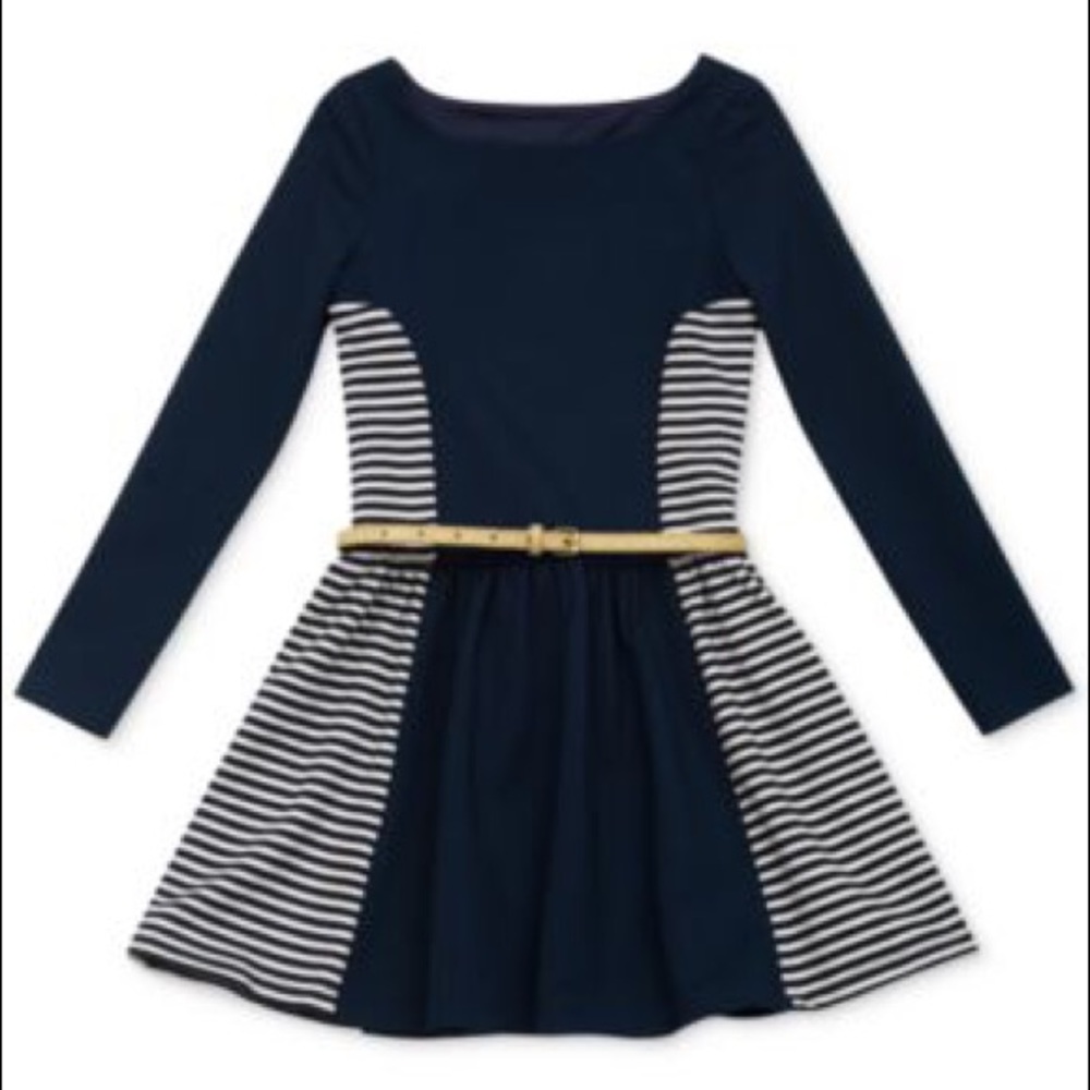 Rare Editions Striped Panel Dress