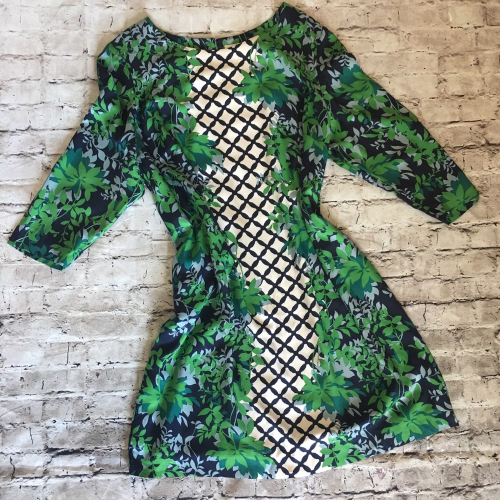 Boden Eliza Tunic Dress Plus Size 18L Leafy Print