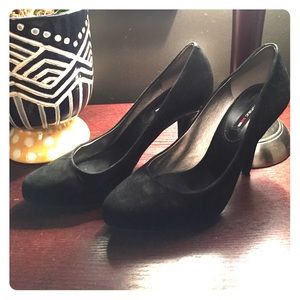 Banana Republic black suede heels