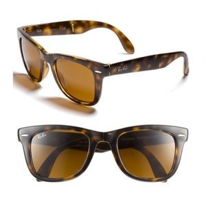 Ray Ban Wayfarer Foldable Sunglasses -Turtle Shell