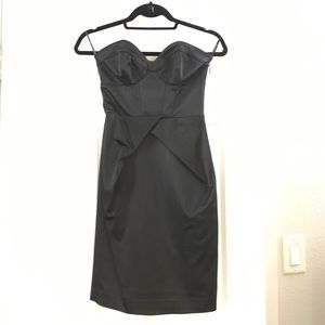 Bebe black strapless dress. Size XS