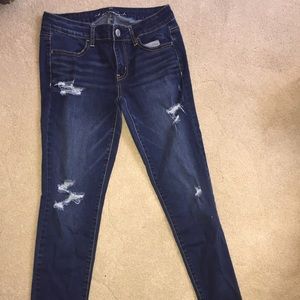 Medium wash ripped jeans
