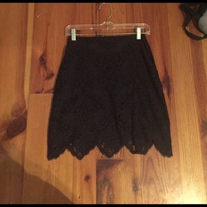 For Love & Lemons Black Lace Mini Skirt
