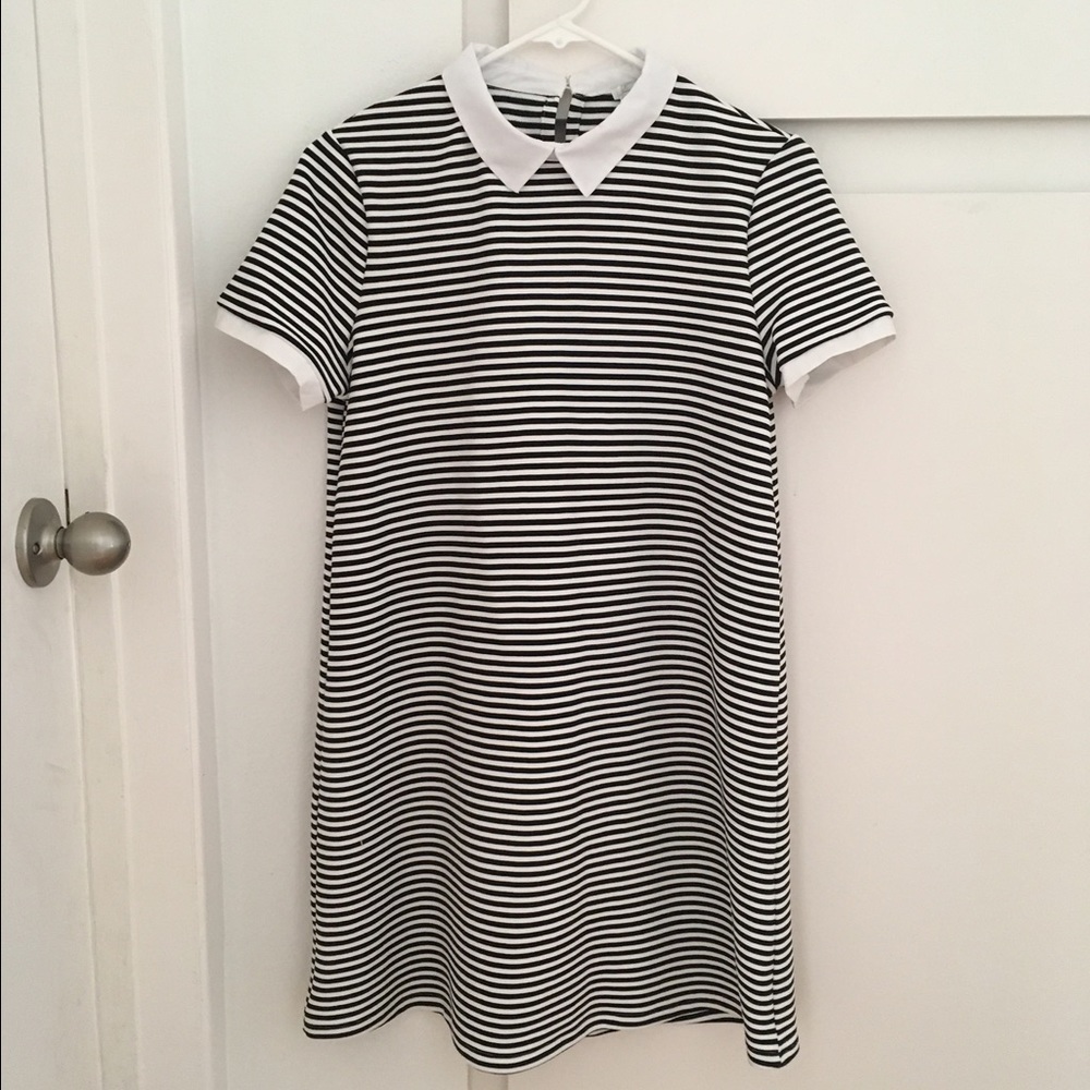 NWT Striped Collared Mini Dress by Zara, Medium