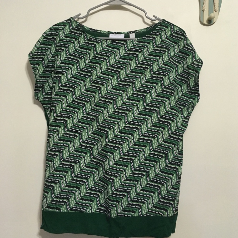 Dressy front top with cotton back