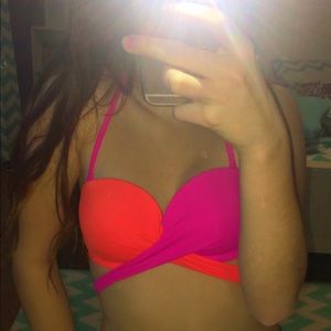 pink and orange bikini top!