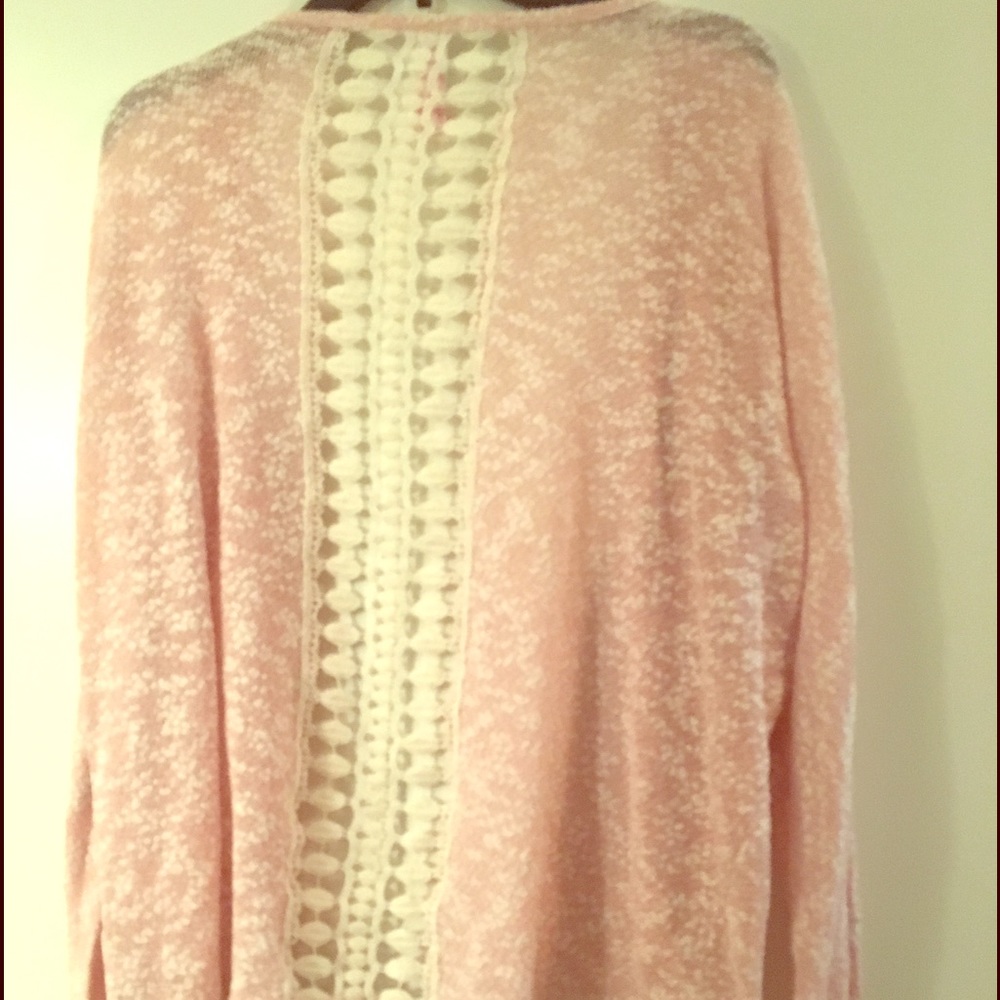 Pretty in pink flowy sweater.