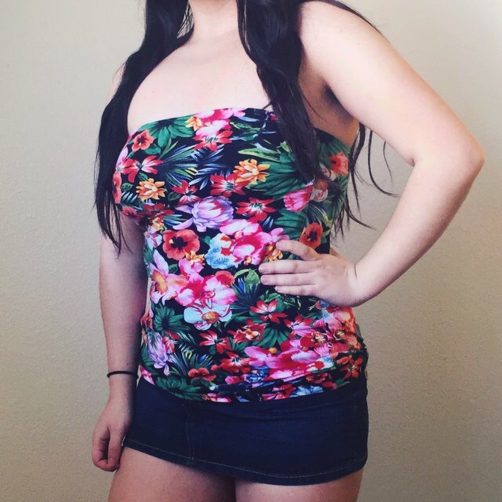 adorable ambiance apparel floral tube top