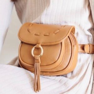 Tan faux leather fanny pack (NWT)