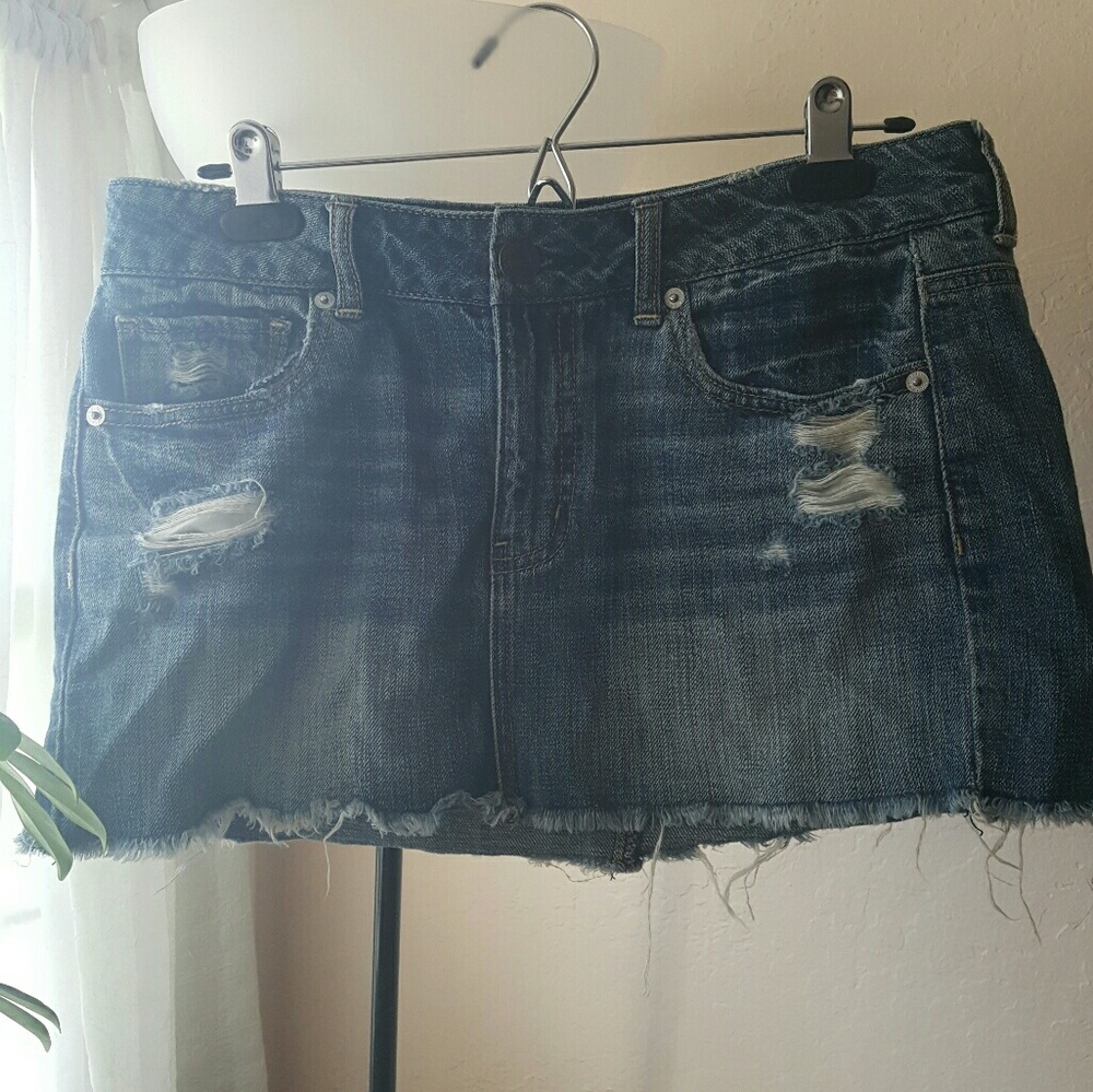 American Eagle denim mini skirt