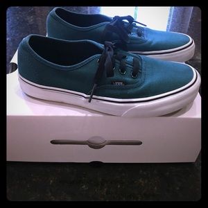 Teal Vans size 6 men 7.5 women