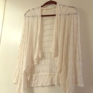 Flowy, gauzy white light-weight sweater.