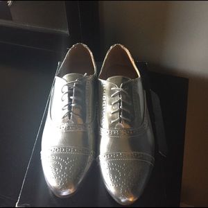 JCrew Metalic Oxfords
