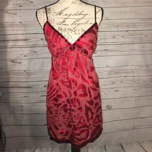 NWT Nicole Miller Red long Blouse top 12 L