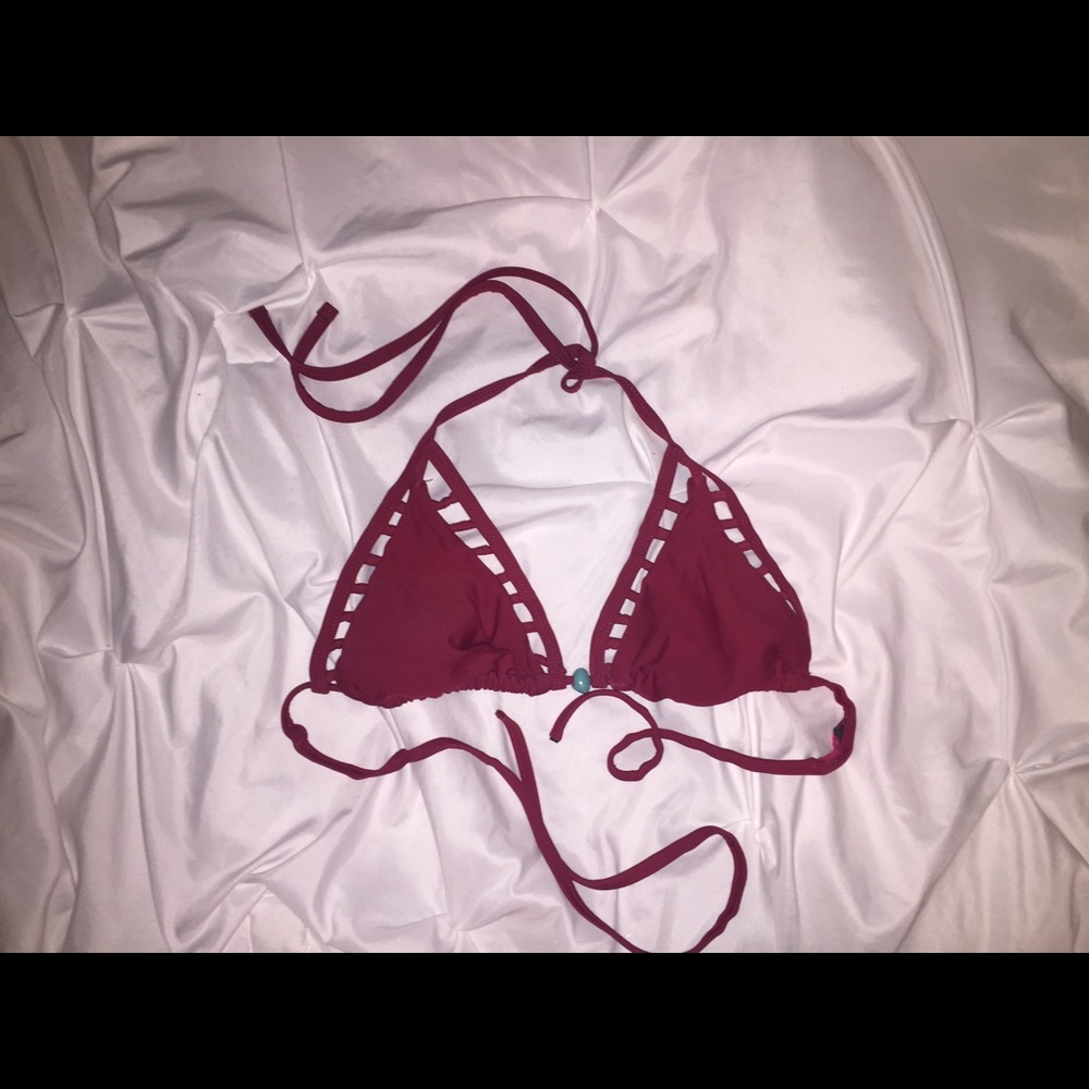 Red swim top