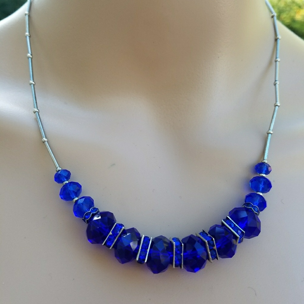 Stunning Blue Necklace and Earrings