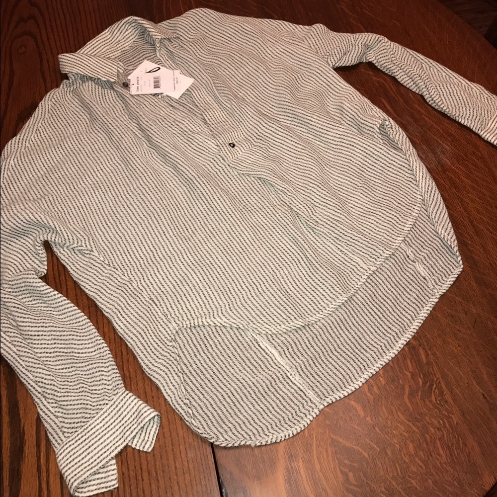 Free People Such Good Things Grey/Ivory Top