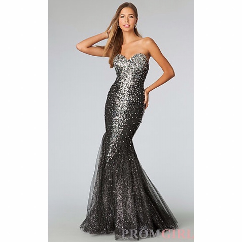Jovani black sequin prom homecoming dress